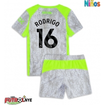 Camiseta Manchester City Rodri Hernandez #16 Tercera Equipación para niños 2025-26 manga corta (+ pantalones cortos)